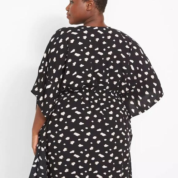 Cacique by Lane Bryant - Woven Dolman Cover-Up - Tassel Trim - Picture 2 of 3